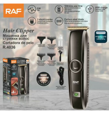 Акумуляторний тример для бороди та волосся RAF, машинка для стрижки з USB