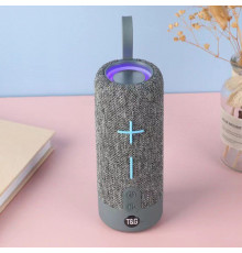 Bluetooth-колонка з RGB ПІДСВІЧУВАННЯМ, speakerphone, радіо, grey