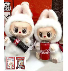 М'яка іграшка Labubu Coca-Cola білого кольору, см у подарунковій коробці