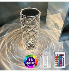Акумуляторний LED світильник-нічник Кристал RGB з пультом ДК та сенсорним керуванням, Вт