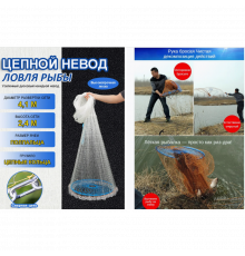 Кастингова накидна сітка з ланцюгом для риболовлі,. м