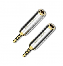 Аудіо перехідник Vention. Male to. Female Audio Adapter Silvery Metal Type ( ) ( )