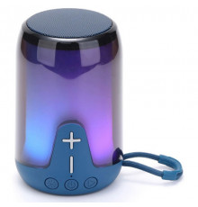 Bluetooth-колонка з RGB ПІДСВІЧУВАННЯМ, speakerphone, радіо, blue