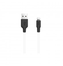 Кабель HOCO USB to iP,, silicone, TPE connectors, Black+White ( )