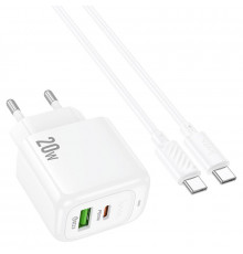 Мережевий зарядний пристрій HOCO Surplus. charger set(C to C) ( )
