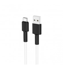 Кабель BOROFONE USB to Type-C,, silicone, TPE connectors, White ( )
