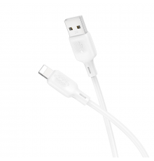 Кабель BOROFONE Lenny silicone charging data cable ) White ( )