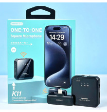 Бездротовий петличний мікрофон Remax Square One-to-One Lightning