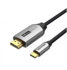 Кабель Vention Cotton Braided USB-C to HDMI Cable Black Aluminum Alloy Type (CRBBF)