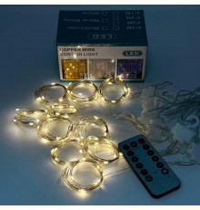Гірлянда Водоспад Led (10pcs) на мідному дроті Теплий від USB з пультом