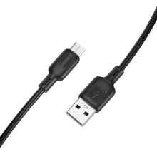 Кабель BOROFONE Lenny silicone charging data cable ) Black ( )