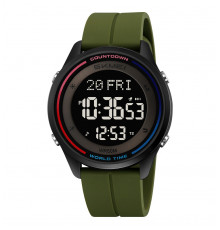 Годинники наручні SKMEI, ARMY GREEN-SILICONE