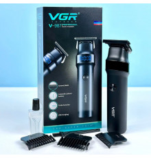 Машинка для стрижки VGR Professional (LED Display, з насадками + Тример)
