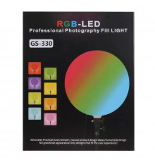 Круглая LED лампа видеосвета RGB LED