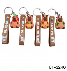 Гумовий брелок на ключі та рюкзак «Капібара» зі стрічкою