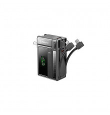 Зовнішній акумулятор REMAX Wayto Series TFT Screen Built-in Fast Charging Cables. Wall Plug Power Black ( )