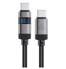 Кабель ACEFAST USB-C to USB-C zinc alloy digital display braided charging data cable Black ( )