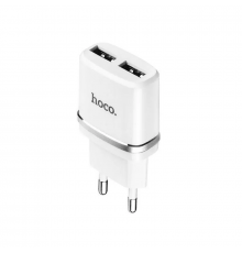 Мережевий зарядний пристрій HOCO Smart dual USB charger White ( )