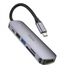 USB-хаб HOCO Type-C multi-function.. ) Metal Gray ( )