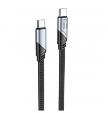 Кабель HOCO Type-C to Type-C,., nylon, aluminum connectors, Black ( )