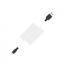 Кабель HOCO USB to Micro,, silicone, TPE connectors, Black+White ( )