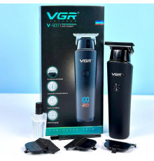 Машинка для стрижки VGR Professional STRONG BATTERY (LED Display, з насадками, Тример)