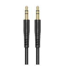 Аудіокабель HOCO. male to. male, nylon braid,, Black ( )