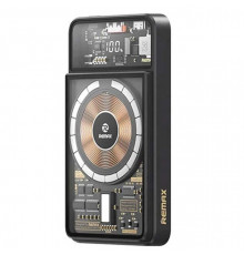 Зовнішній акумулятор REMAX Walking·Phantom Series. Cabled Magnetic Wireless Charging Power Bank Black ( )
