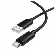 Кабель BOROFONE Leya silicone charging data cable Type-C Black ( )