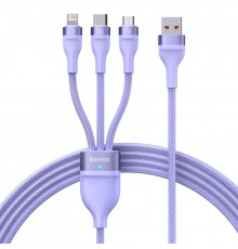Кабель Baseus Flash Series Ⅱ One-for-three Fast Charging Data Cable USB to M+L+C. Purple ( )