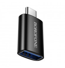 Адаптер BOROFONE Type-C male to USB female. adapter Black ( )