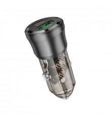 Автомобільний зарядний пристрій BOROFONE Journey ) car charger Transparent Black ( )