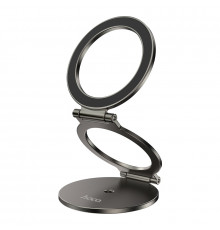 Автотримач для телефона HOCO Whale magnetic ring holder(multi-scene) Metal Grey ( )