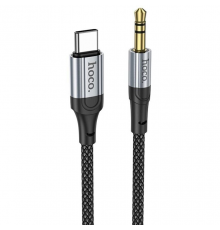 Аудiокабель HOCO Type-C to. male, nylon braid,, Black ( )