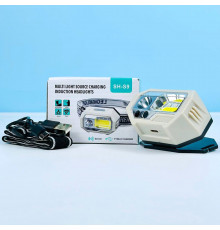 Ліхтар налобний Red Light (XPE+COB,, Motion Sensor, Вбудований акумулятор, Type-C)