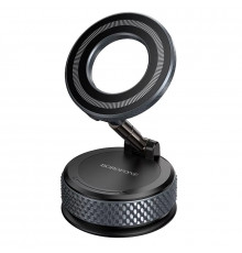 Автотримач для телефона BOROFONE Custodio vacuum suction cup magnetic holder(multi-scene) black metal gray ( )
