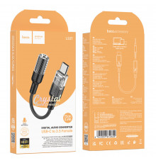 Перехідник Hoco Spirit transparent digital audio converter Type-C male to. female