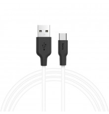 Кабель HOCO USB to Type-C,, silicone, TPE connectors, Black+White ( )