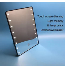 Настільне дзеркало для макіяжу з LED-підсвічуванням, сенсорне косметичне