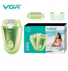 Епілятор VGR в GREEN, насадки