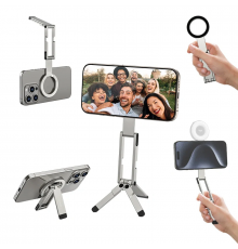 Тримач телефона Ulanzi Foldable Magnetic Phone Tripod (Silver) ( )