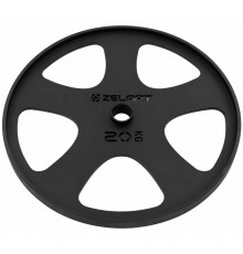 Млинці диски сталеві для станової тяги Deadlift Pulling Weight Plates Zelart TA-6961-20 20кг чорний