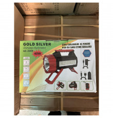 Ручний акумуляторний ліхтар-прожектор Gold Silver, Вт