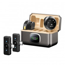 Бездротова мікрофонна система REMAX dual-mic (iP/Type-C) Tarnish ( )