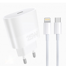 Мережевий зарядний пристрій з кабелем PD fast charger + USB C to lighting set ( )