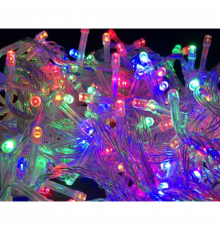 Новорічна світлодіодна гірлянда LED Mix на прозорому дроті, прикраса на ялинку