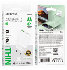 Мережевий зарядний пристрій Borofone Wish GaN. Type-C to Type-C