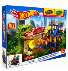 Траса з гірками та паркінгом Hot Wheels деталей (24 шт)