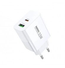Мережевий зарядний пристрій REMAX Kiddy Series A+C Fast Charger EU-White ( )