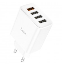 Мережевий зарядний пристрій HOCO Fuerza. four-port charger White ( )